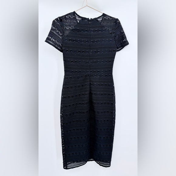 SHOSHANNA Aleona Black Corded Lace Column Dress Midi NWT - Picture 3 of 8